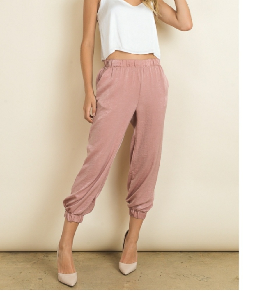 Silky Relaxed Jogger Bottoms